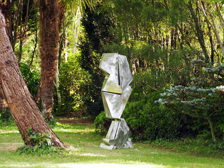 sculpture de jardin en inox