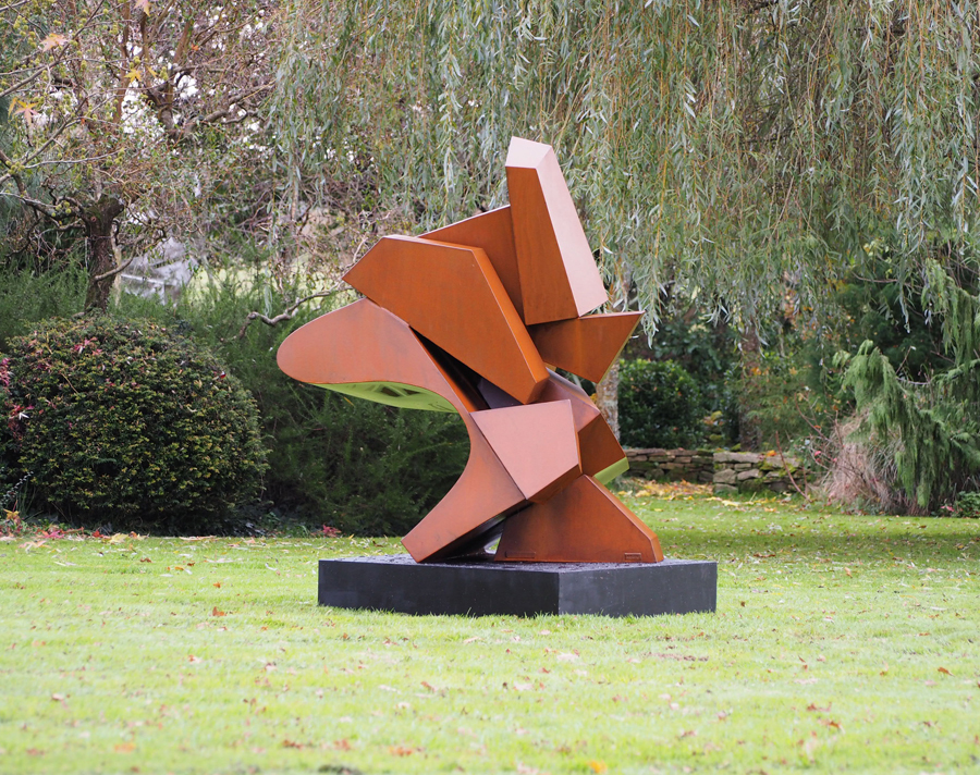sculpture jardin, acier corten 